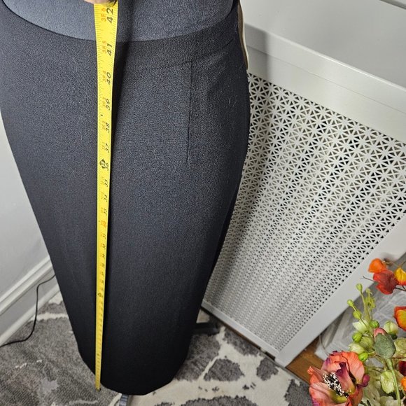 Albert NiponTwo Piece Wool Black Suit Set With Maxi Dress 41Inches Long Size 16 - Picture 16 of 16